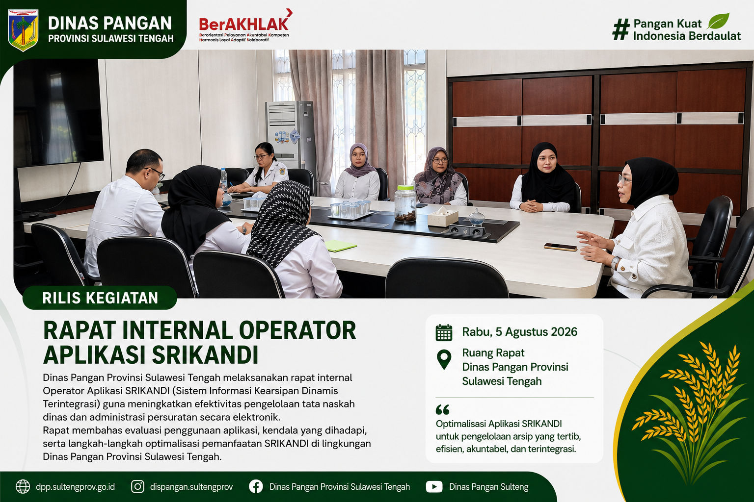Rapat Internal Operator Aplikasi SRIKANDI